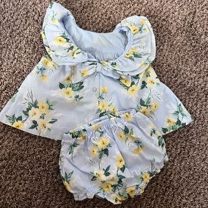 Janie and Jack two piece ruffle tank and shorts